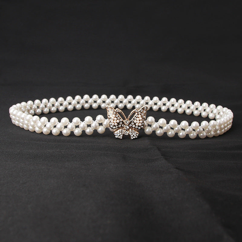 Elegant Pearl elastisk midjekjede