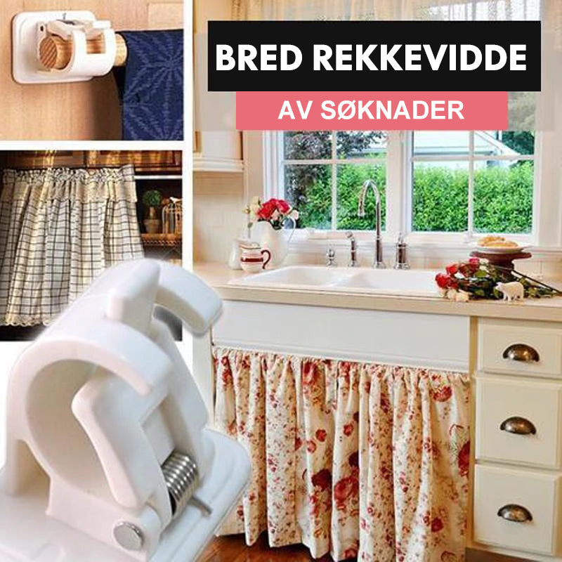 Spikerfrie justerbare stangbrakettholdere (2 stk)