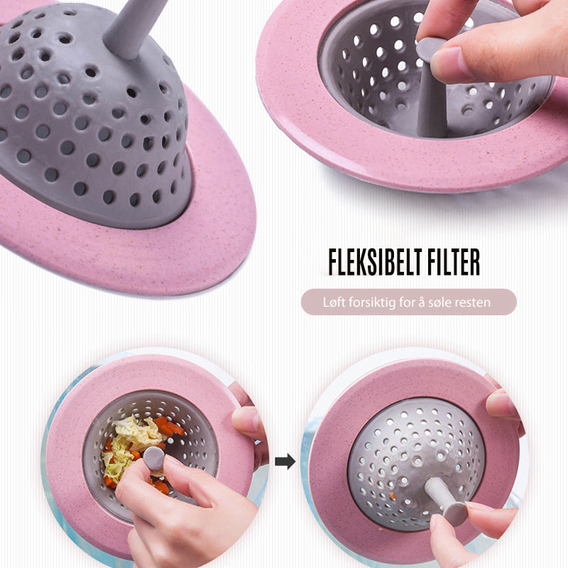 Plastfilter for vaskerester