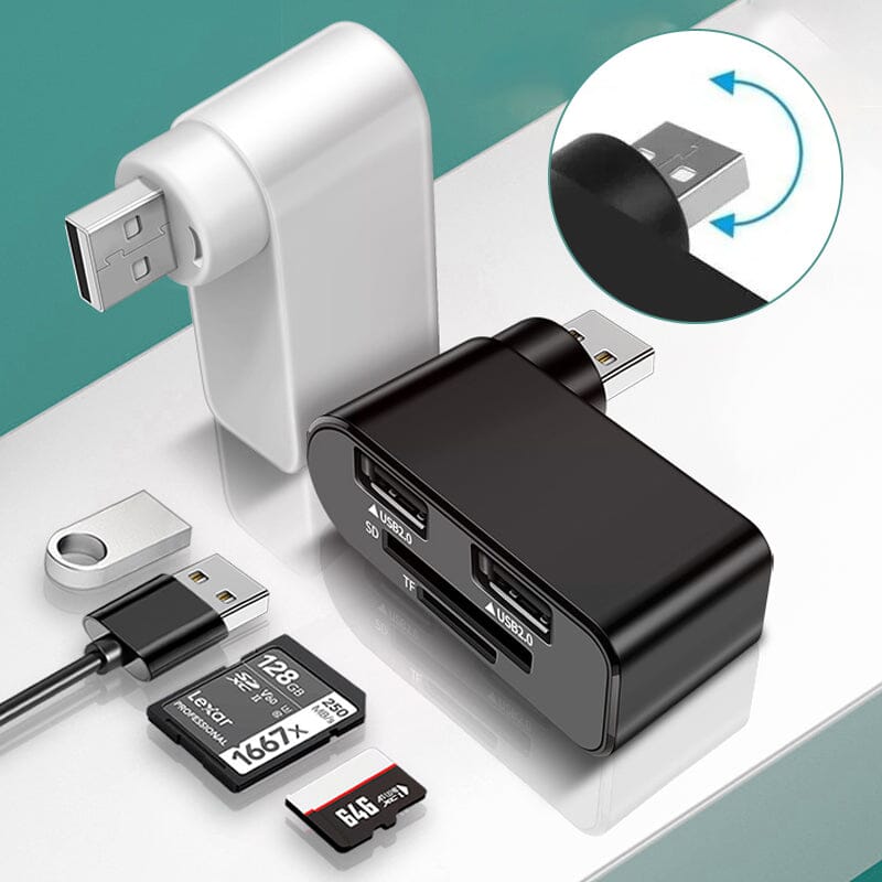 4 I 1 Roterbar USB-hub