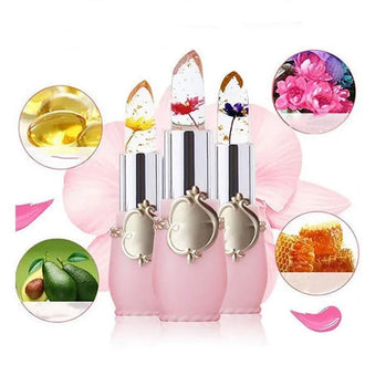 Krystallklar geleblomstfargeendrende leppestift