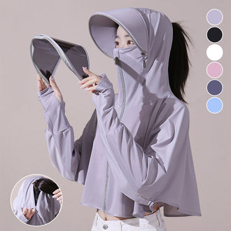 Issilke UV-beskyttelse hette vindjakke