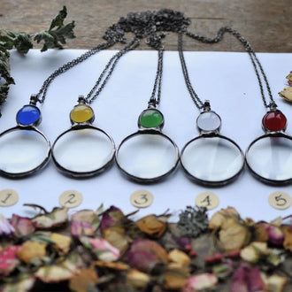 Stort anheng med forstørrelses glass