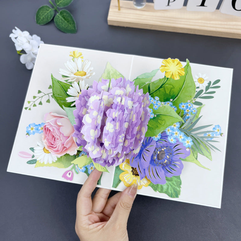 3D-håndlaget blomsterhilsenkort
