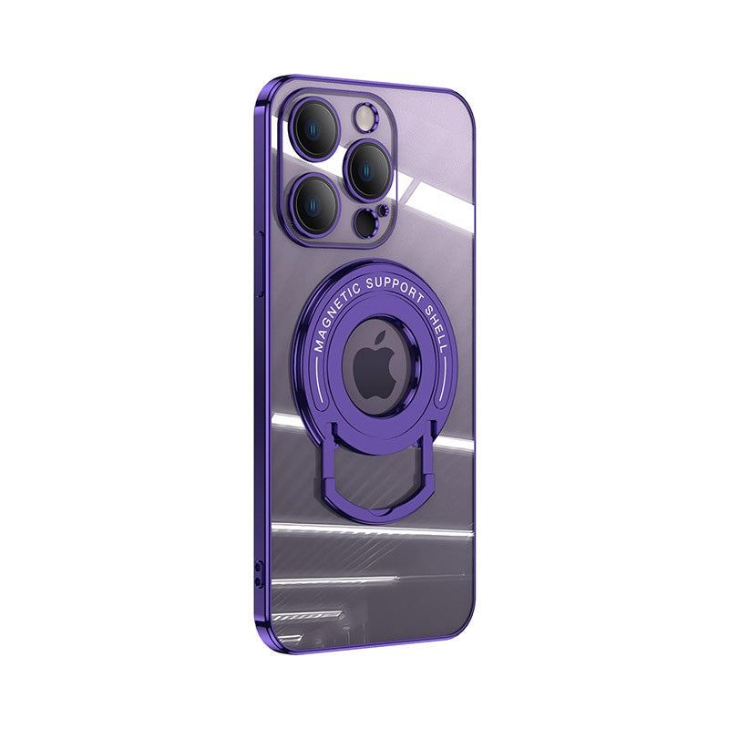 Magnetisk Holder Plating Telefonveske for iPhone