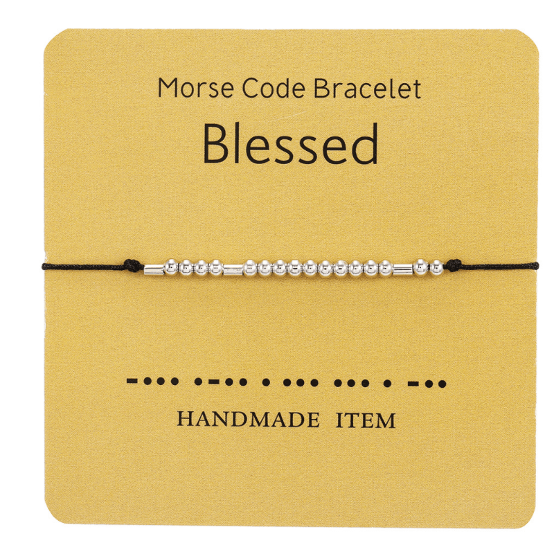 Morsomt morsekode par armbånd