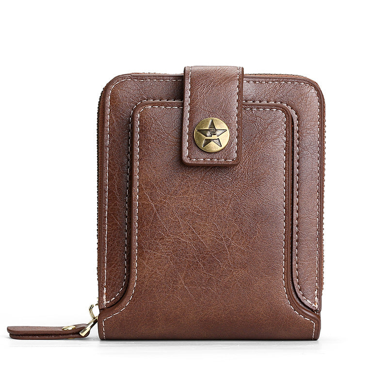 Retro multifunksjonell tri-fold lommebok
